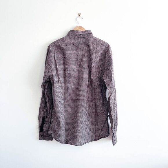 Billabong Men's Premium Tailored Casual Button Down Shirt Check Black Red XL - Picture 2 of 8